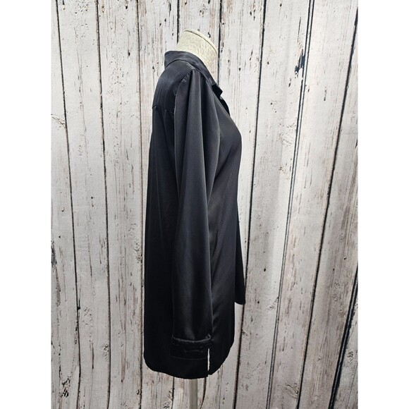 MDS Women's 6 Princess Polly Button Front Satin Long Sleeve Mini Dress Tunic EUC - Picture 5 of 8